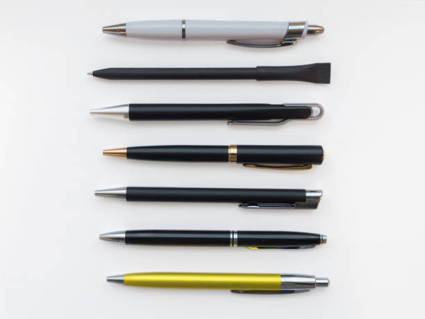istock Set of pens for branding, isolated on white background 829292940
