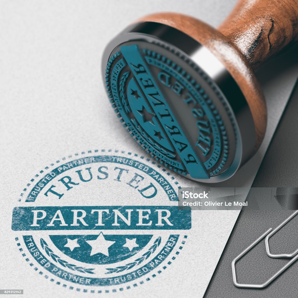 Creare una forte partnership commerciale, creare fiducia - Foto stock royalty-free di Fiducia
