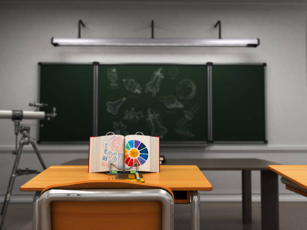 istock Class of astronomy in school 3d render in front 829331210