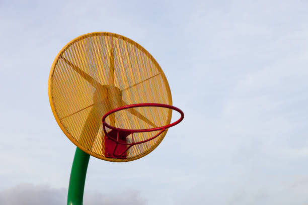 istock Basketball hoop in the public arena 829333432