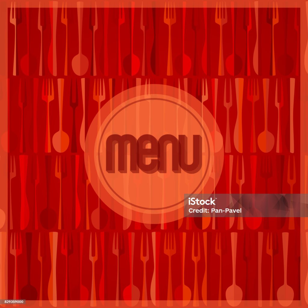 Menu Frame Design Red Abstract Red Modern Restaurant Or Cafe Menu Stock Illustration ...