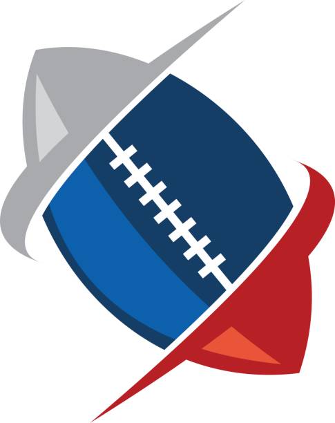 illustrazioni stock, clip art, cartoni animati e icone di tendenza di logo modello emblema rugby - rugby ball sports league sport