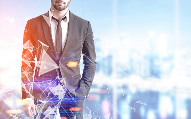 istock Businessman in a blurred city double 829363366