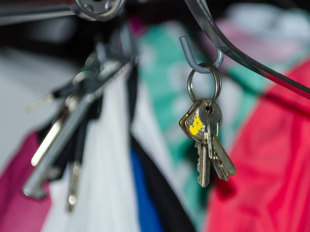 istock Apartment keys hanging in the hallway 829364314