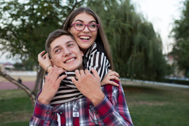 istock Happy couple in park 829381774