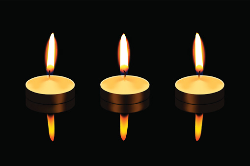 Vector Tea Light Design Tealight Isolated On Black Background A Vector Illustration Stock ...