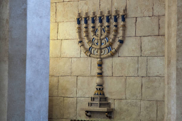 istock The menorah candlestick in the Synagogue 829408956
