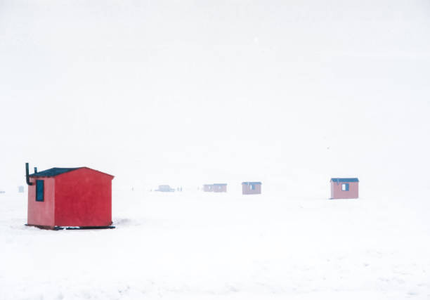 istock Fishing on the lake in winter 829414902