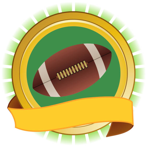 istock Rugby American football round shield and banner 829429318