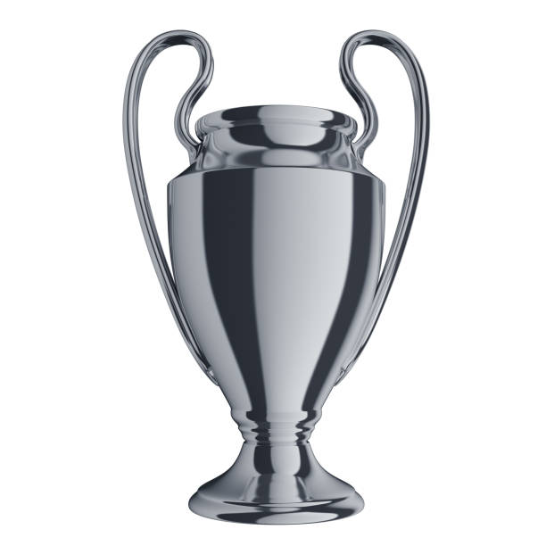 istock Concept Cup. Silver trophy. Football championship 2017. 3d render 829451594