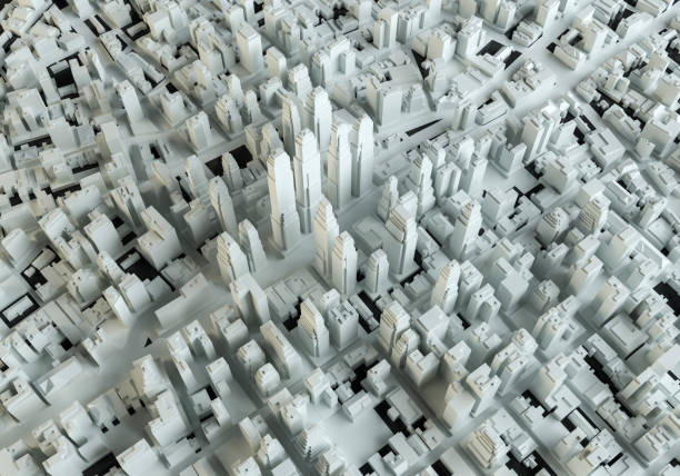 istock White abstract city. View from above 829471868