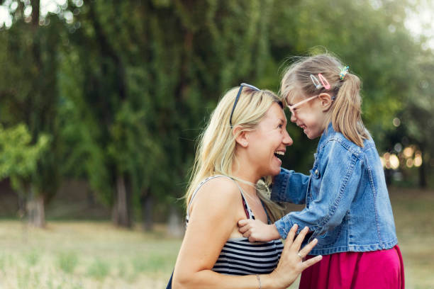 istock Cheerful mother and daughter in nature 829471886