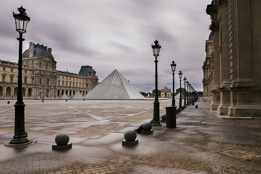 The Pyramid is the main entrance to the Louvre Museum.