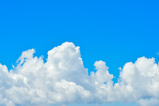 Panoramic Shot of White Clouds with a Blue Sky