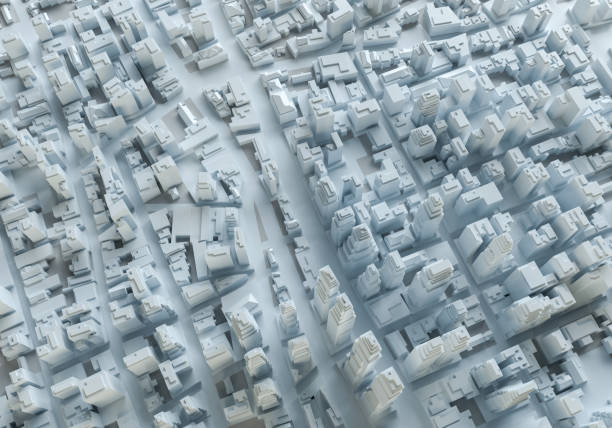 istock Beautiful city landscape. Abstract city from cubes 829475254