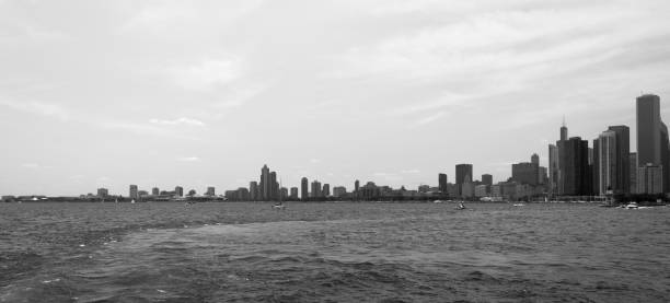 istock Chicago Downtown skyline view from a boat 829497820