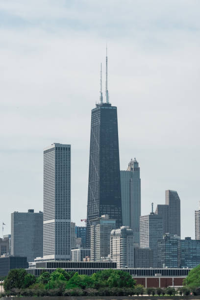 istock Chicago Downtown skyline view from a boat 829497826