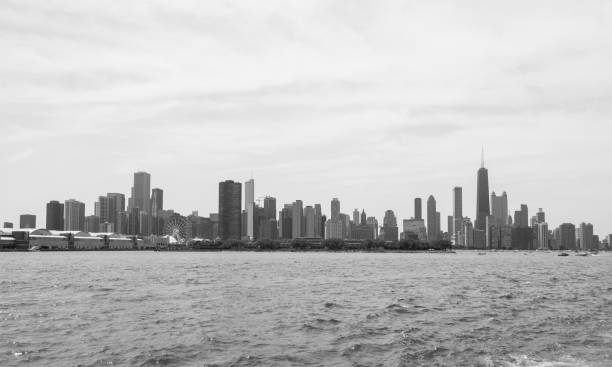 istock Chicago Downtown skyline view from a boat 829497866