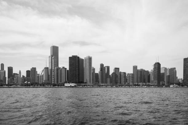 istock Chicago Downtown skyline view from a boat 829497968