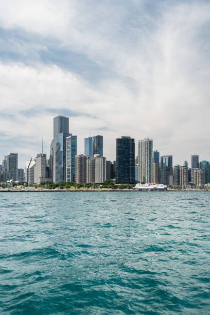 istock Chicago Downtown skyline view from a boat 829497978