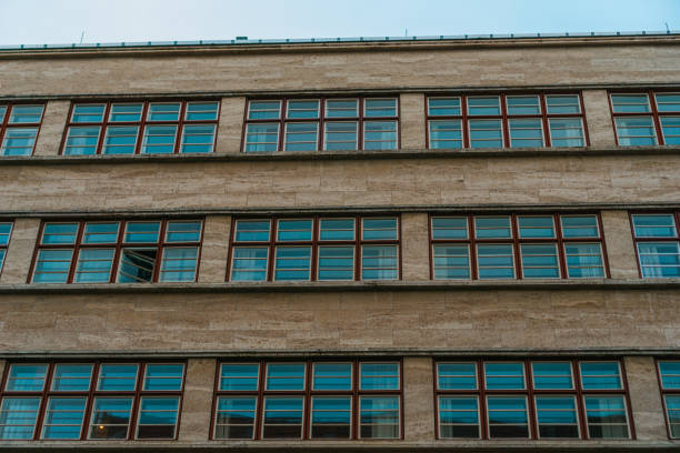 istock detailed view of office building with long windows 829498376