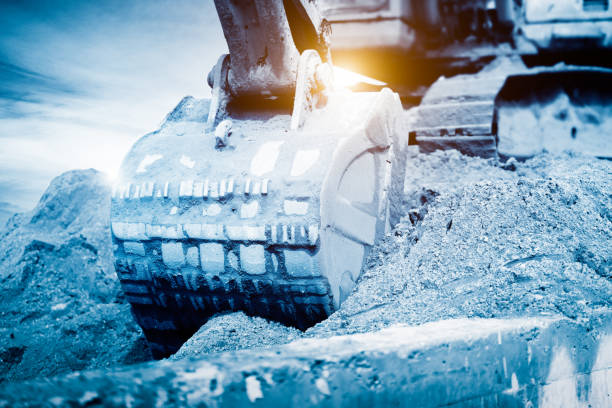 istock Close-up of a construction site excavator 829503566