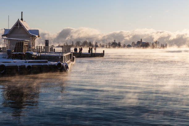 Tromso Norway  02 October 2019 Tromso marina at winter Northern Norway Scandinavia Europe