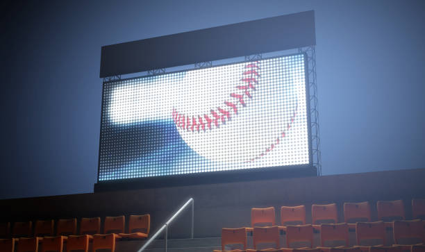 placar do estádio de esportes - scoreboard baseballs baseball sport - fotografias e filmes do acervo