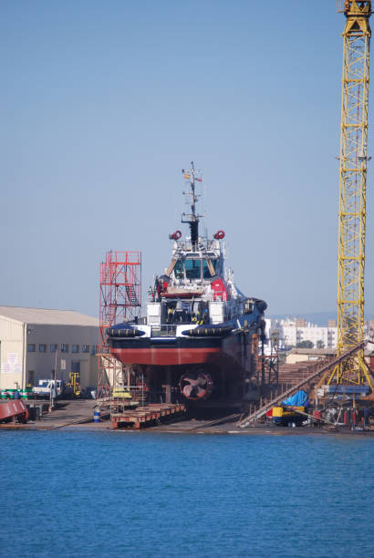 istock Commercial boat under repair 829582524