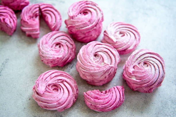 istock Fresh  homemade pink strawberry zephyr marshmallows 829611128