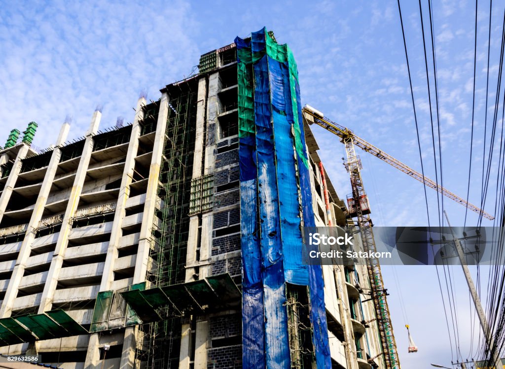 The Highrise Building Under Construction Stock Photo - Download Image ...