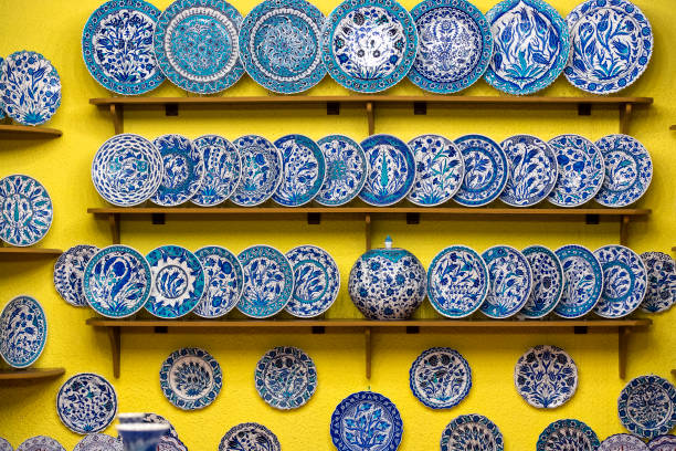Traditional Turkish painted ceramics on the market