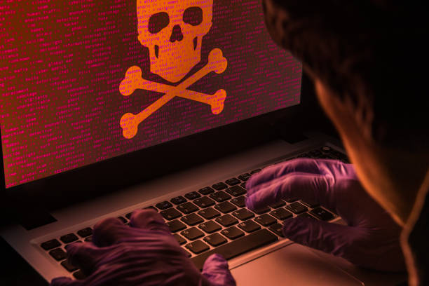 Hacker Hacker surfing inside deep web pirate criminal stock pictures, royalty-free photos & images