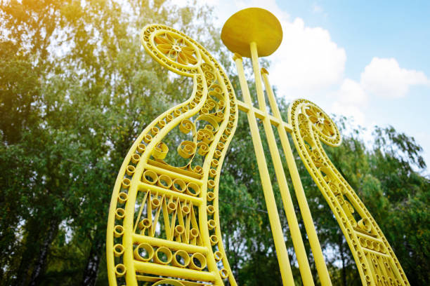 Musical Symbol lira installed in the park