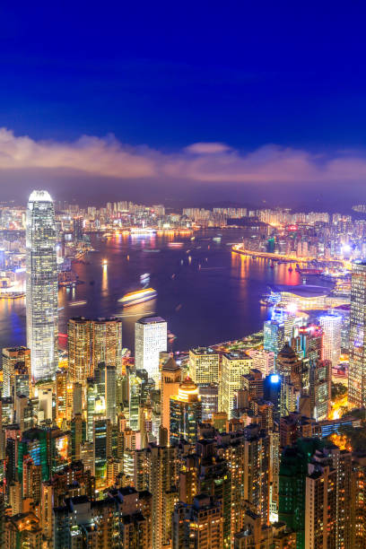istock Hong Kong Victoria Harbor night view 829728188