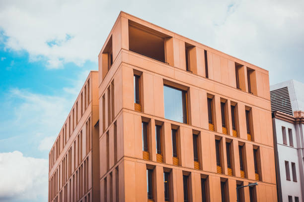 istock orange and futuristic apartment house 829742530