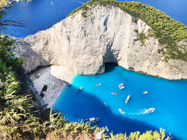 istock Navagio Beach, Zakynthos island, Greece 829748390