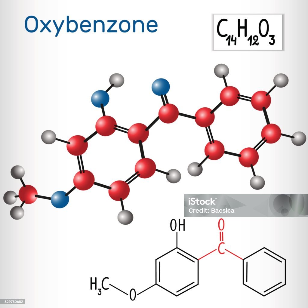 Phân Tử Oxybenzone Công Thức Và Mô Hình Hóa Học Cấu Trúc Ketone ...