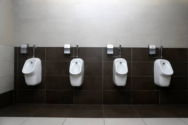 istock Urinals in public toilet 829756454
