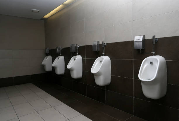 istock Urinals in public toilet 829756456