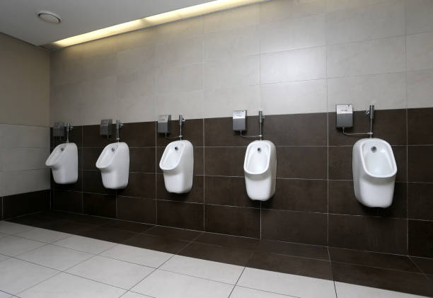 istock Urinals in public toilet 829756494