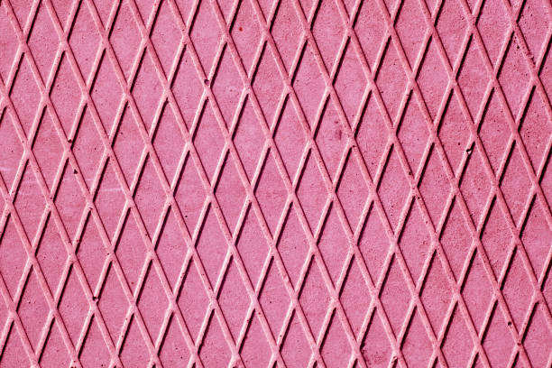 istock Pink cement floor with rhombus pattern. 829767960