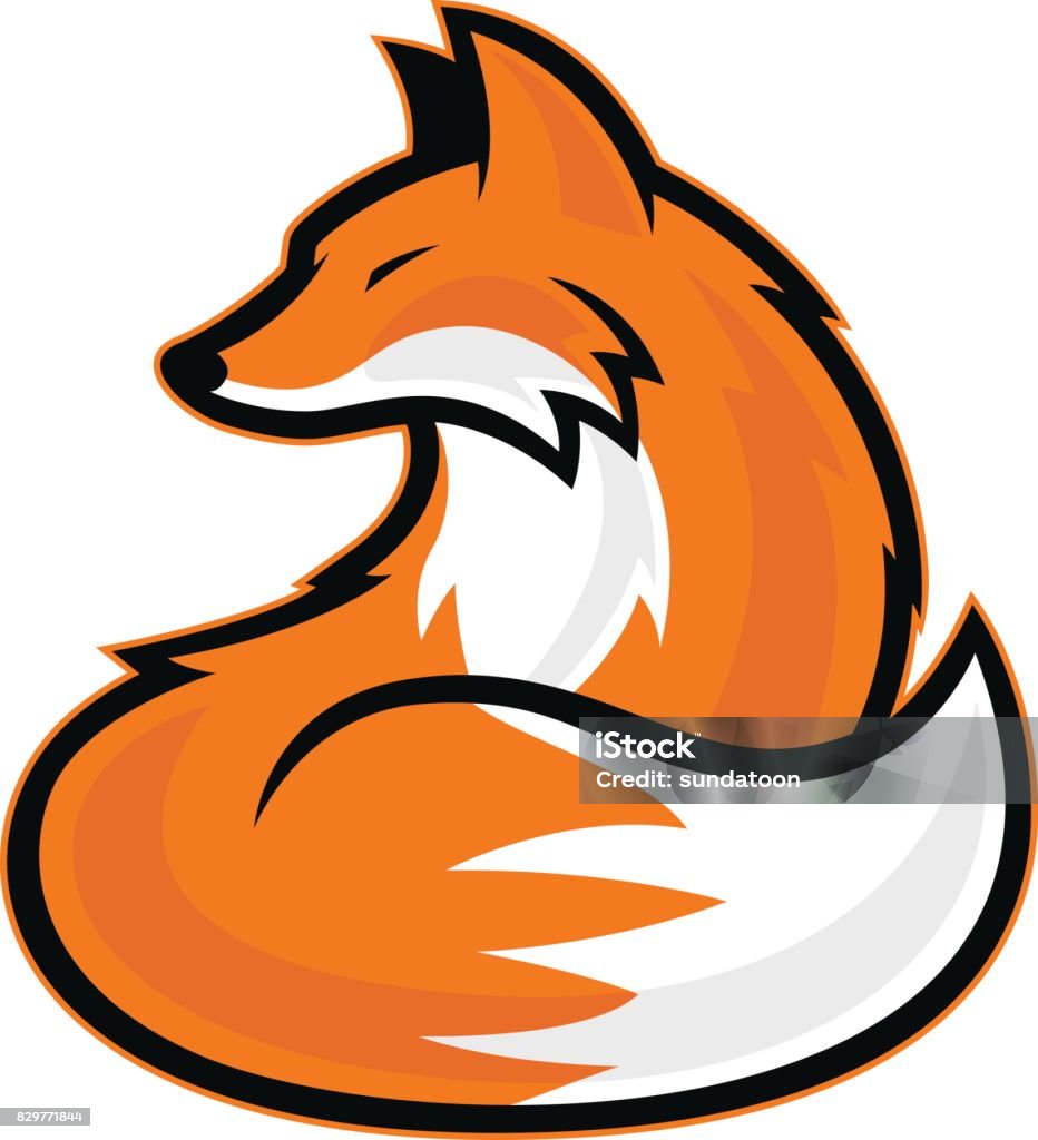 Fox mascot Clipart picture of a fox cartoon mascot logo character Fox stock vector