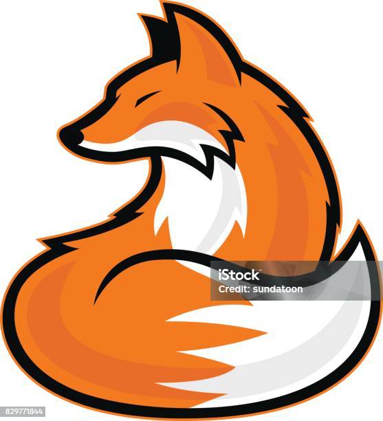 Fox Mascot Stock Illustration - Download Image Now - Fox, Logo, Tail