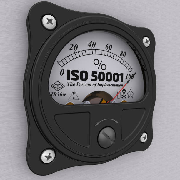 istock ISO 50001. The percent of implementation 829793852