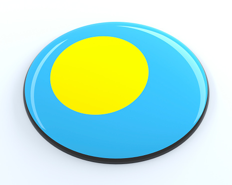 3D badge of Palau.
