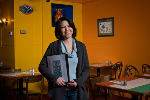 woman owner of small business mexican restaurant 