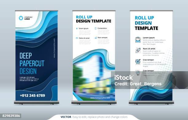 Business Roll Up Banner Stand Presentation Concept Abstract Modern Roll Up Background Vertical Template Billboard Banner Stand Or Flag Design Layout Poster For Conference Forum Shop Stock Illustration - Download Image Now