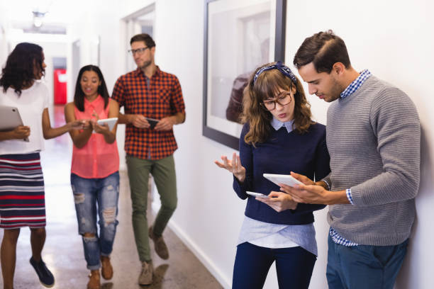 istock Business people in corridor 829880988