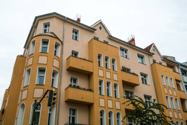 istock orange and yellow corner house at Friedrichshain berlin 829881216